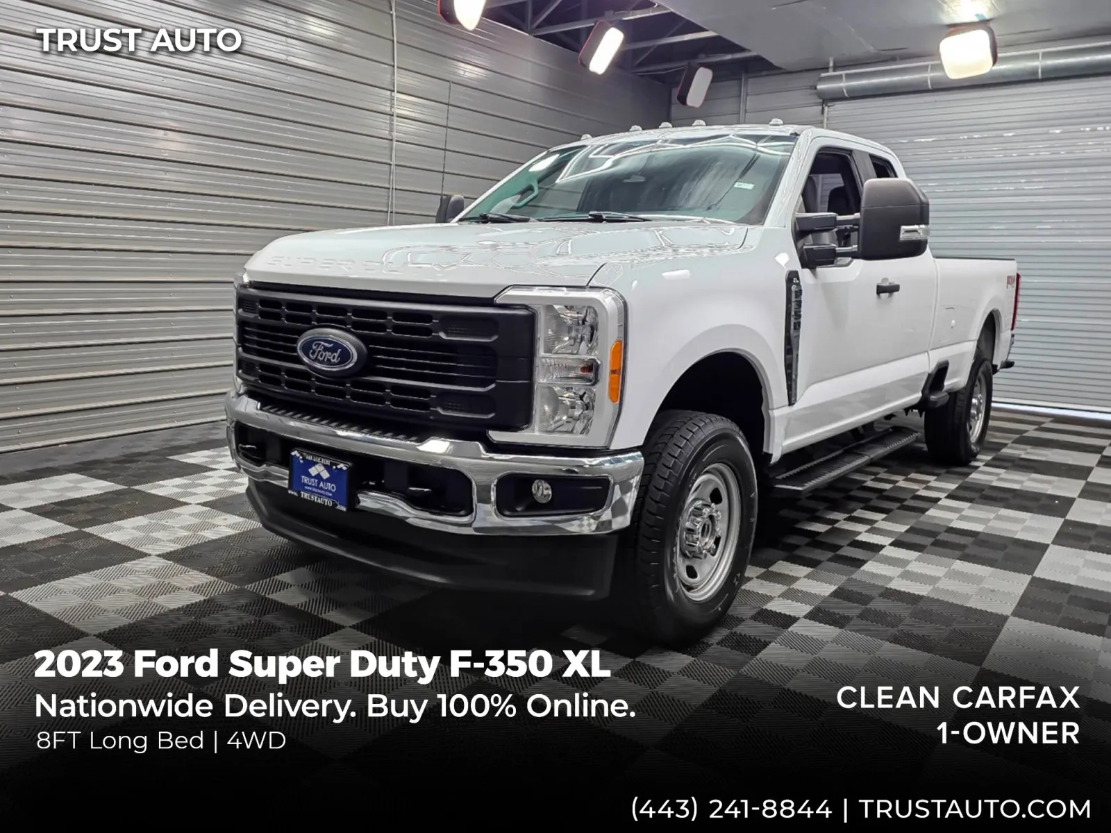 White 2023 Ford Super Duty F-350 SRW XL 4WD SuperCab 8Ft Long Bed Pickup Truck for sale in Sykesville, MD