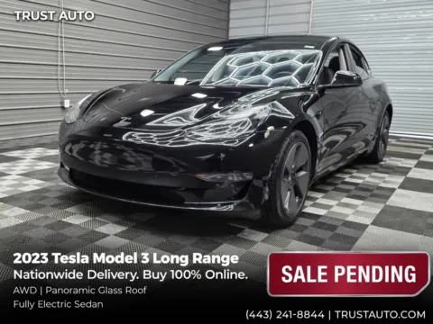 Black 2023 Tesla Model 3 Long Range Dual Motor AWD Electric Sedan for sale in Sykesville, MD