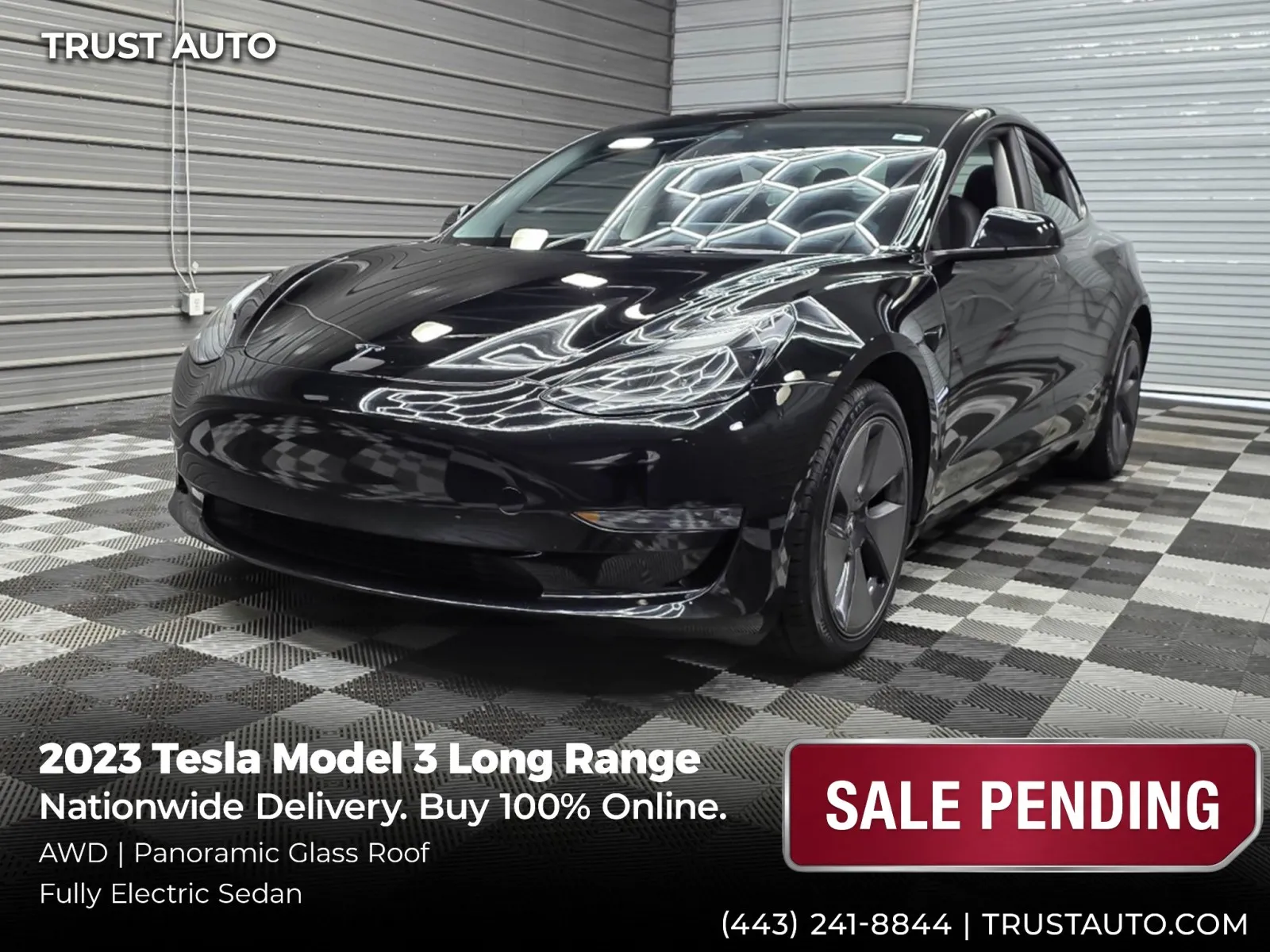 2023 Tesla Model 3 Long Range Dual Motor AWD Electric Sedan