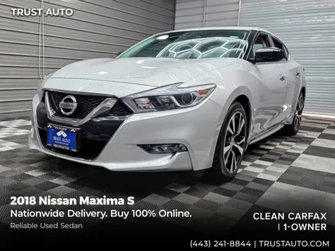 Silver 2018 Nissan Maxima S 4-Door Sedan for sale in Sykesville, MD