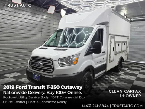 White 2019 Ford Transit T-350 Cutaway 138''WB 10FT Box Commercial/Utility/Service/KUV/Van for sale in Sykesville, MD