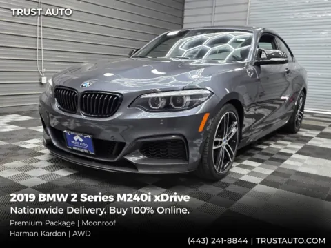 Gray 2019 BMW 2 Series M240i xDrive AWD Sport Coupe w/Premium Pkg for sale in Sykesville, MD