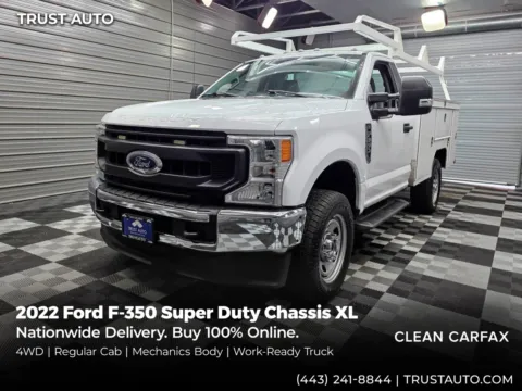 White 2022 Ford Super Duty F-350 Chassis XL Regular Cab 4WD SRW Mechanics Body for sale in Sykesville, MD