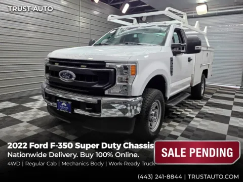 White 2022 Ford Super Duty F-350 Chassis XL Regular Cab 4WD SRW Mechanics Body for sale in Sykesville, MD