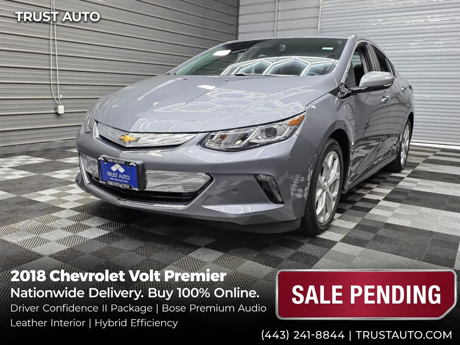 2018 Chevrolet Volt Premier Hybrid Hatchback for sale in Sykesville, MD