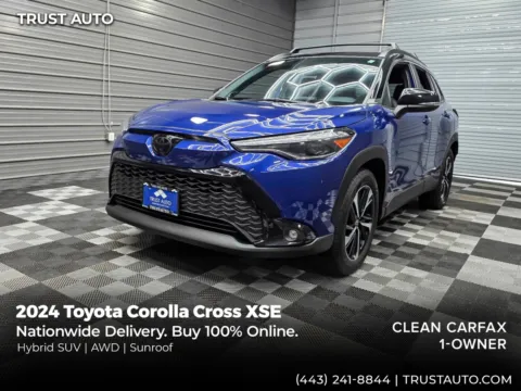 Blue 2024 Toyota Corolla Cross XSE Hybrid Electric AWD SUV for sale in Sykesville, MD