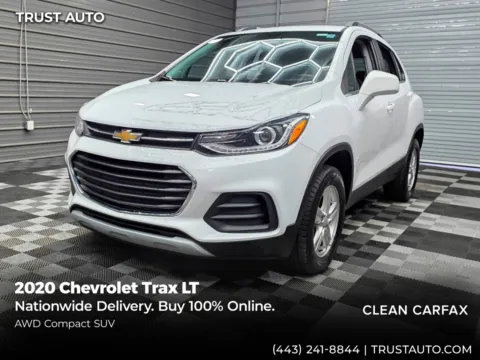 White 2020 Chevrolet Trax LT AWD SUV for sale in Sykesville, MD
