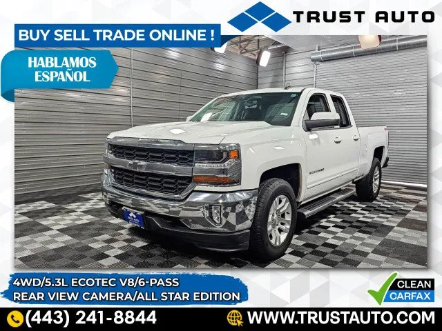 2018 Chevrolet Silverado 1500 LT 4WD Double Cab 5.3L Ecotec V8 Pickup Truck w/All Star Edition for sale in Sykesville, MD