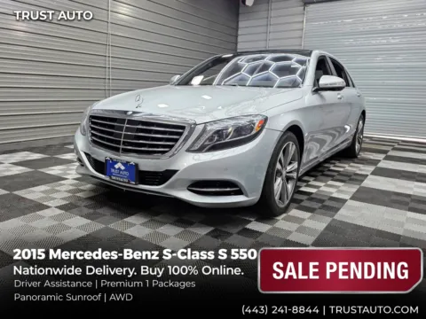 Silver 2015 Mercedes-Benz S-Class S 550 4MATIC AWD Luxury Sedan w/Driver Assistance/Premium 1 Pkgs for sale in Sykesville, MD