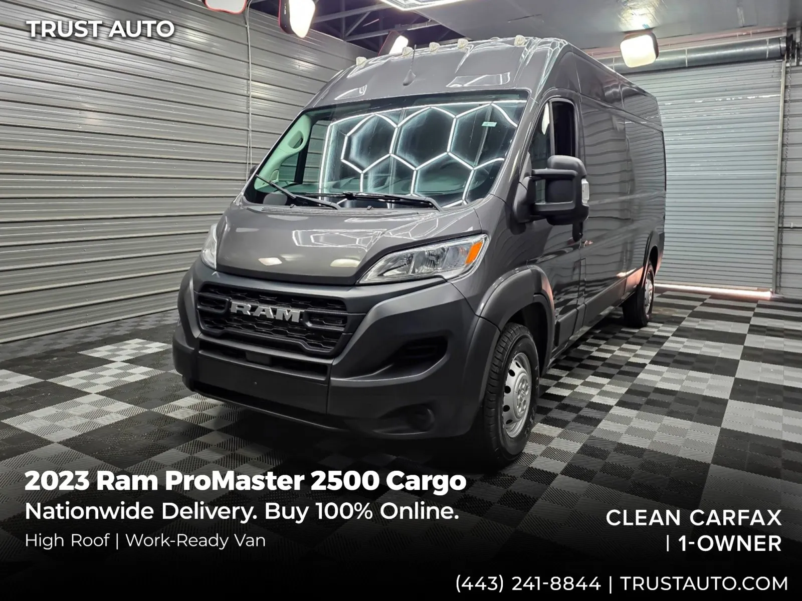 Gray 2023 Ram ProMaster 2500 Cargo 159''WB High Roof Minivan/Van for sale in Sykesville, MD