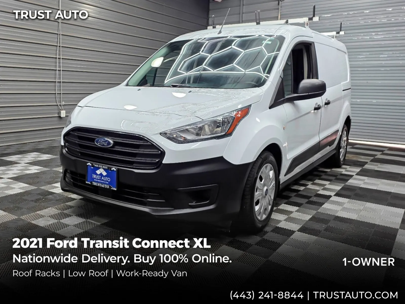 2021 Ford Transit Connect XL 121''LWB Minivan/Van w/Rear Symmetrical Doors for sale in Sykesville, MD