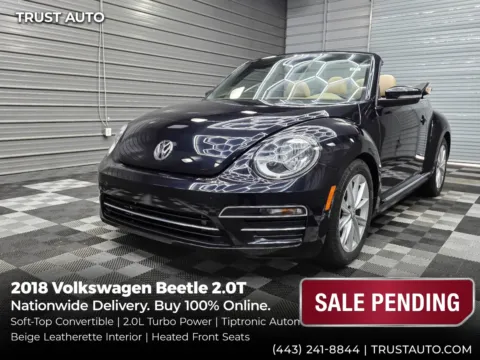 Black 2018 Volkswagen Beetle 2.0T S Soft-Top Convertible for sale in Sykesville, MD