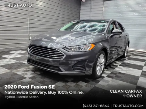 Gray 2020 Ford Fusion SE Hybrid-Electric Sedan for sale in Sykesville, MD