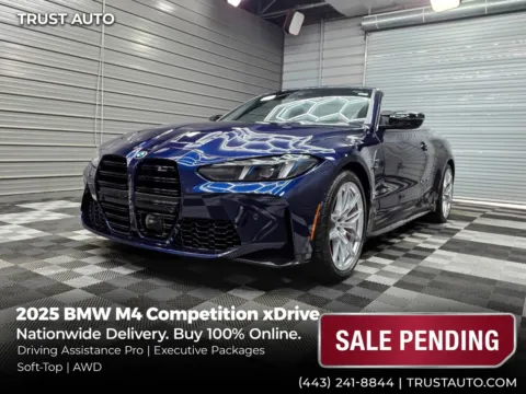 Blue 2025 BMW M4 Competition xDrive AWD Soft-Top Convertible w/Driving Assistance for sale in Sykesville, MD