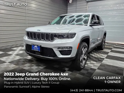 Silver 2022 Jeep Grand Cherokee 4xe 4WD Plug-In Hybrid-Electric SUV w/Luxury Tech II Group for sale in Sykesville, MD