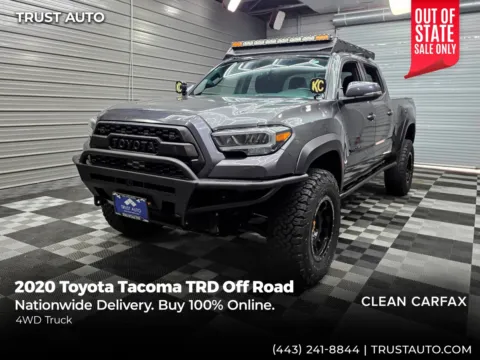 Gray 2020 Toyota Tacoma TRD Off Road 4WD Double Cab 6FT Long Bed Pickup Truck for sale in Sykesville, MD