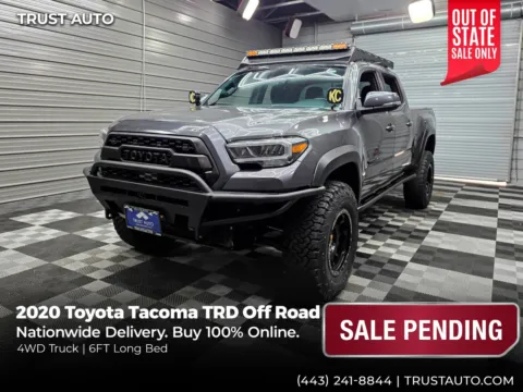 Gray 2020 Toyota Tacoma TRD Off Road 4WD Double Cab 6FT Long Bed Pickup Truck for sale in Sykesville, MD