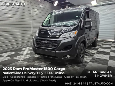 Black 2023 Ram ProMaster 1500 Cargo 118'' WB Low Roof Minivan/Van for sale in Sykesville, MD