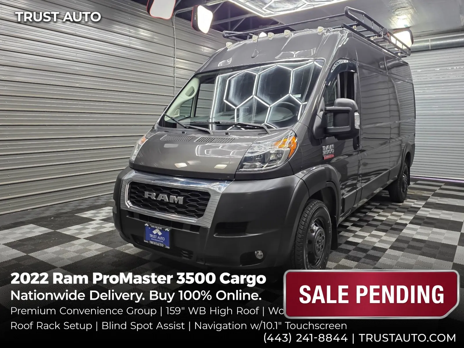 2022 Ram ProMaster 3500 Cargo 159''WB High Roof Minivan/Van w/Shelving Storage System/Roof Rac for sale in Sykesville, MD