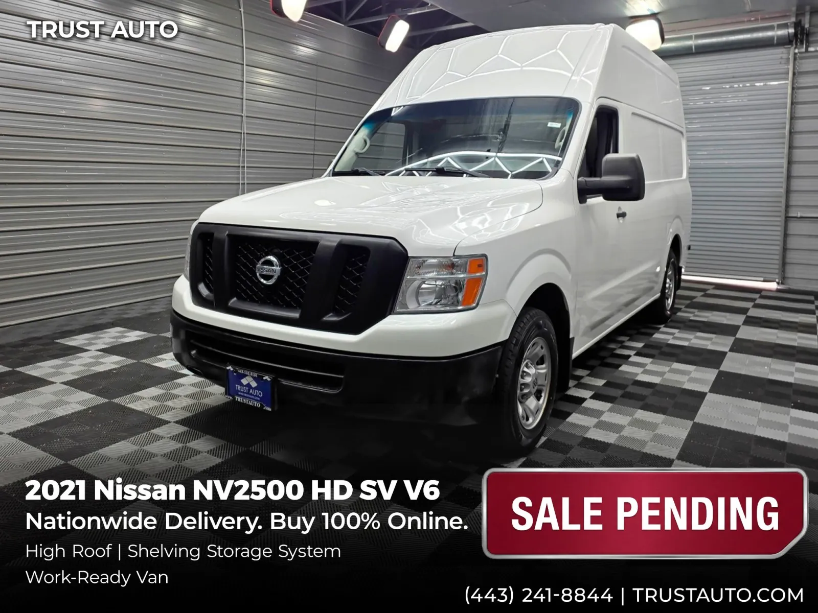 2021 Nissan NV2500 HD Cargo SV High Roof Minivan/Van w/Shelving Storage System for sale in Sykesville, MD