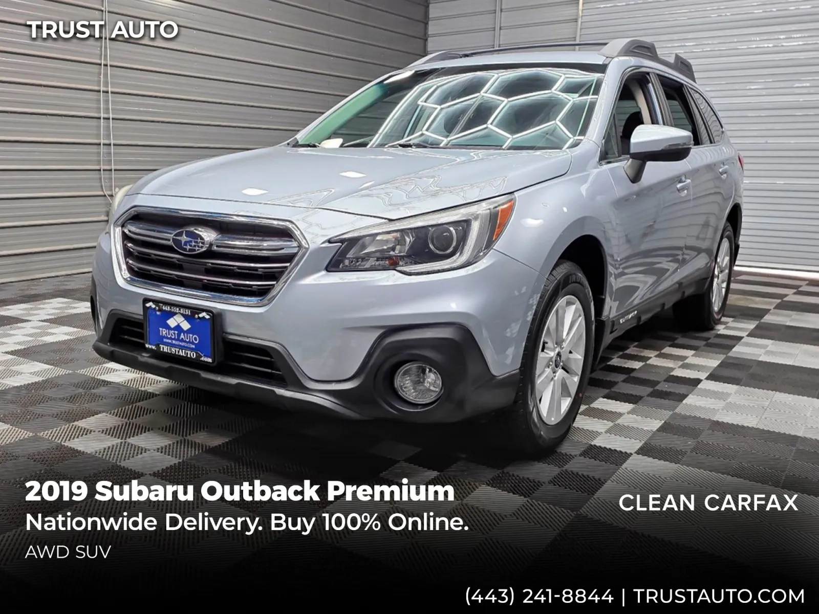 Silver 2019 Subaru Outback Premium AWD SUV for sale in Sykesville, MD