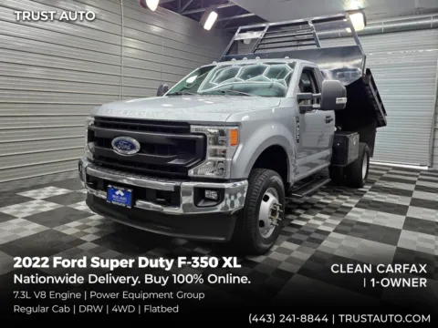 Silver 2022 Ford F-350 Super Duty Chassis Flatbed XL 145WB Regular Cab DRW 4WD for sale in Sykesville, MD