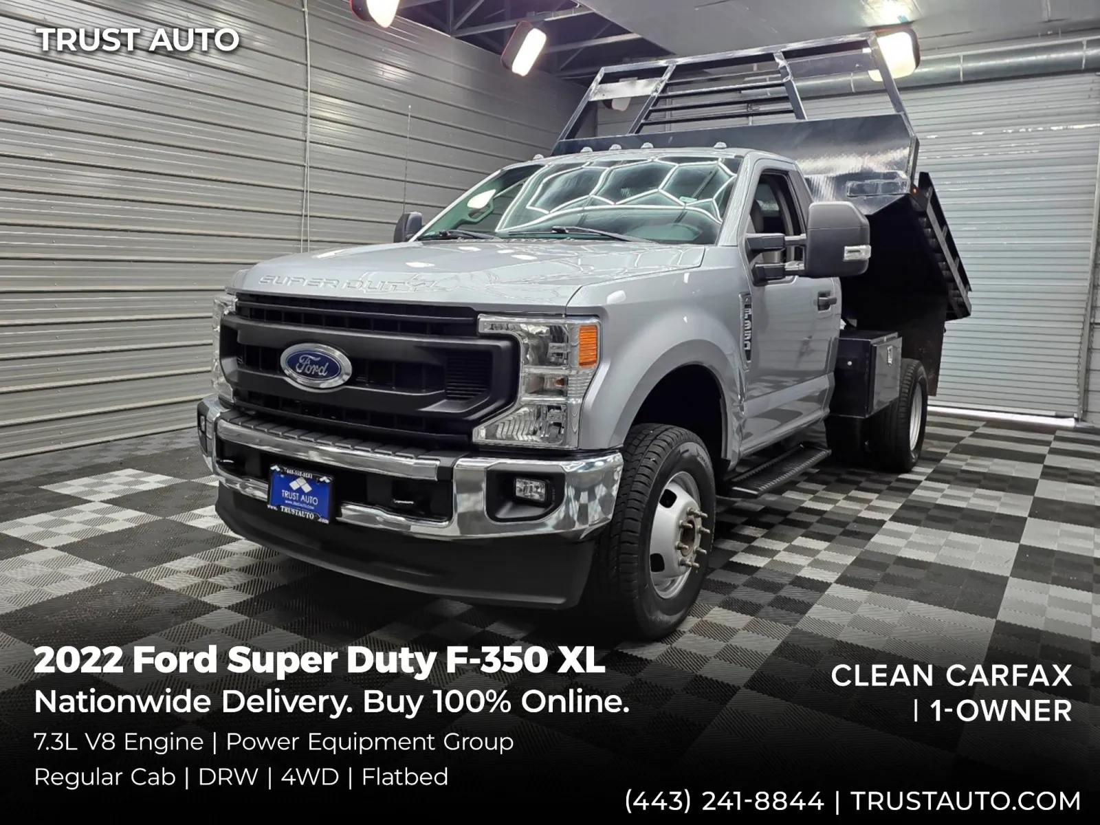 Silver 2022 Ford F-350 Super Duty Chassis Flatbed XL 145WB Regular Cab DRW 4WD for sale in Sykesville, MD
