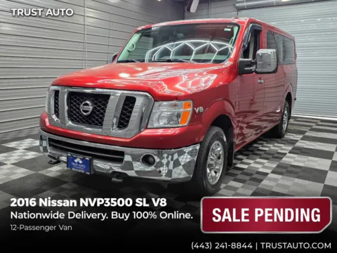 Red 2016 Nissan NVP3500 12-Passenger SL 5.6L V8 Minivan/Van for sale in Sykesville, MD