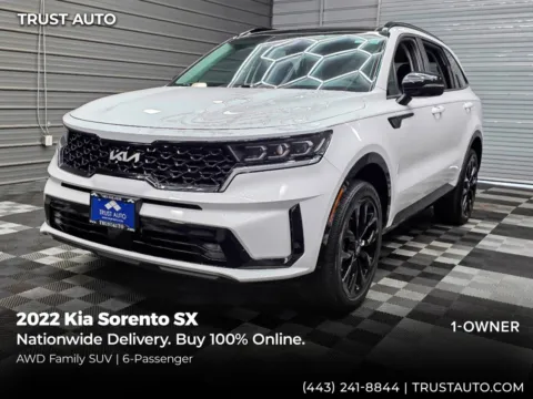 White 2022 Kia Sorento SX AWD 6-Passenger SUV for sale in Sykesville, MD