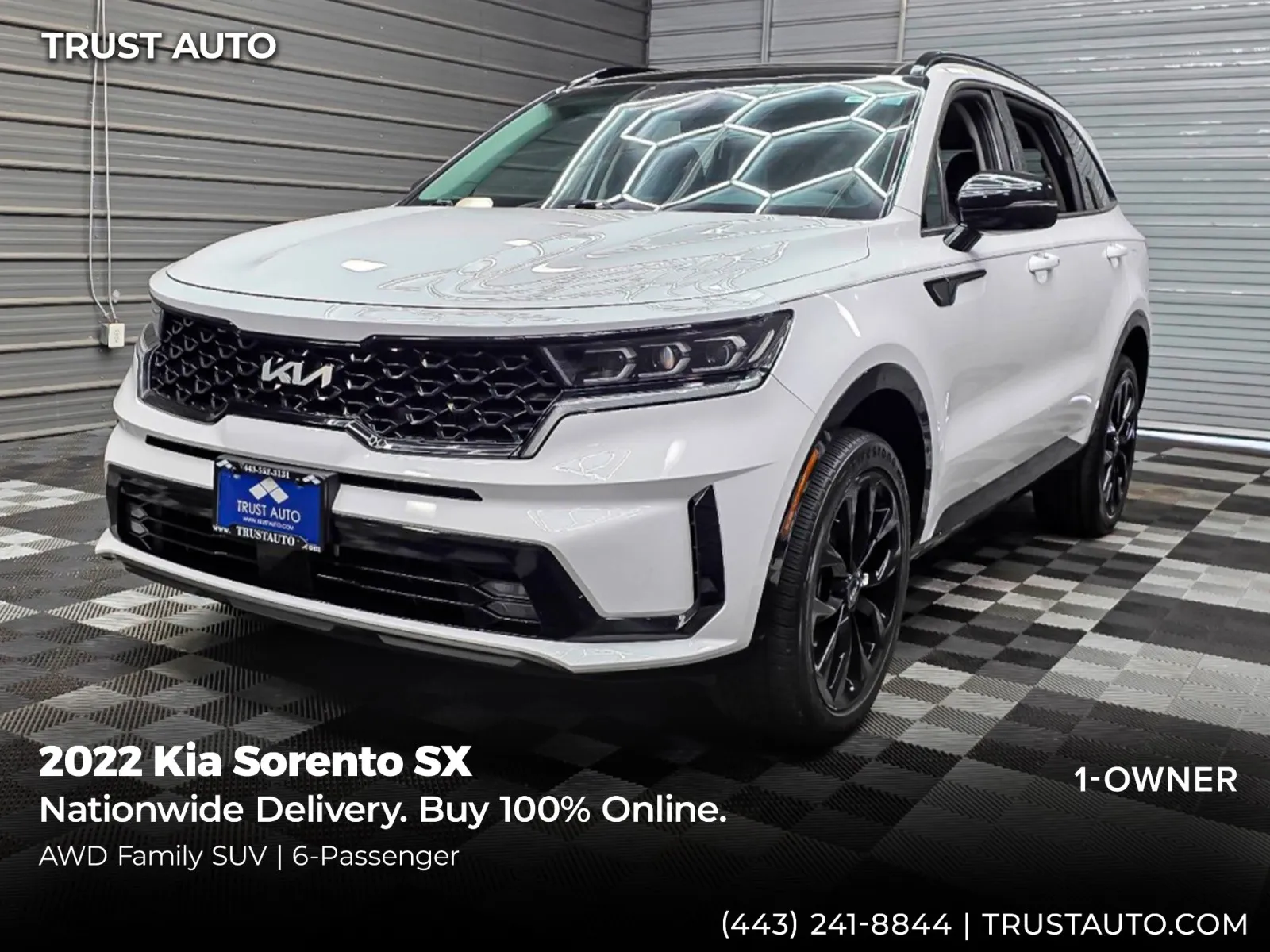 White 2022 Kia Sorento SX AWD 6-Passenger SUV for sale in Sykesville, MD