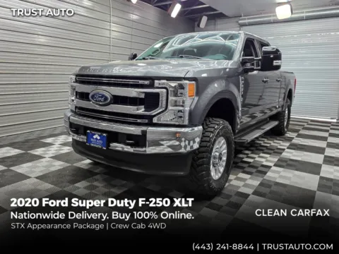 Gray 2020 Ford Super Duty F-250 SRW XL 4WD Crew Cab 6.2L EFI V8 Pickup Truck w/STX Appearance Pkg for sale in Sykesville, MD