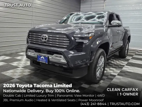Gray 2026 Toyota Tacoma Limited 4WD Double Cab Pickup Truck for sale in Sykesville, MD