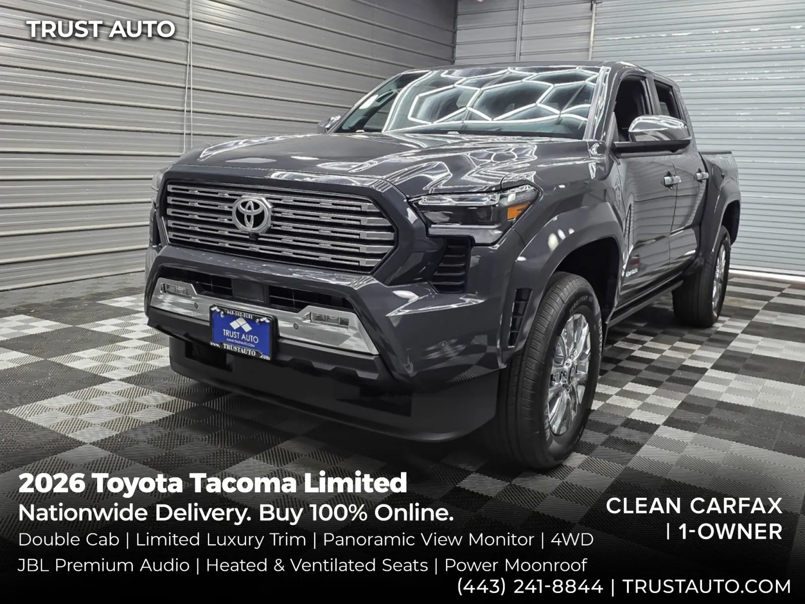 Gray 2026 Toyota Tacoma Limited 4WD Double Cab Pickup Truck for sale in Sykesville, MD