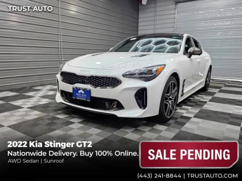 White 2022 Kia Stinger GT2 AWD Luxury 4-Door Sedan for sale in Sykesville, MD