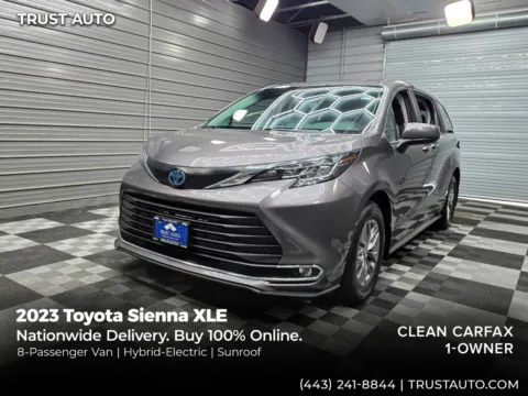 Gray 2023 Toyota Sienna XLE 8-Passenger Hybrid-Electrc Minivan/Van for sale in Sykesville, MD