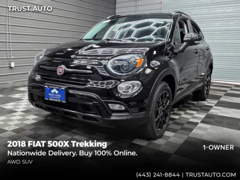 Black 2018 FIAT 500X Trekking AWD SUV for sale in Sykesville, MD