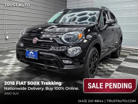 Black 2018 Fiat 500X Trekking AWD SUV for sale in Sykesville, MD