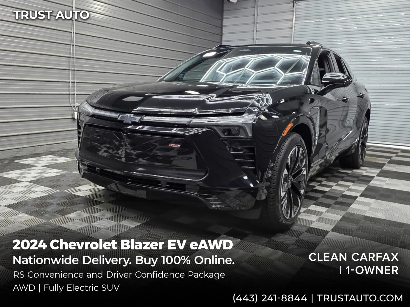 Black 2024 Chevrolet Blazer EV eAWD Electric SUV w/RS Convenience and Driver Confidence Pkg for sale in Sykesville, MD