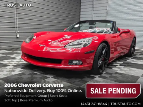 Red 2006 Chevrolet Corvette Soft-Top Convertible Sport Coupe w/Preferred Equipment Group for sale in Sykesville, MD