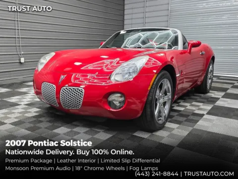 Red 2007 Pontiac Solstice Soft-Top Convertible for sale in Sykesville, MD