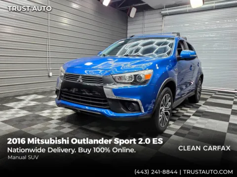 Blue 2016 Mitsubishi Outlander Sport 2.0 ES 5-Speed Manual SUV for sale in Sykesville, MD