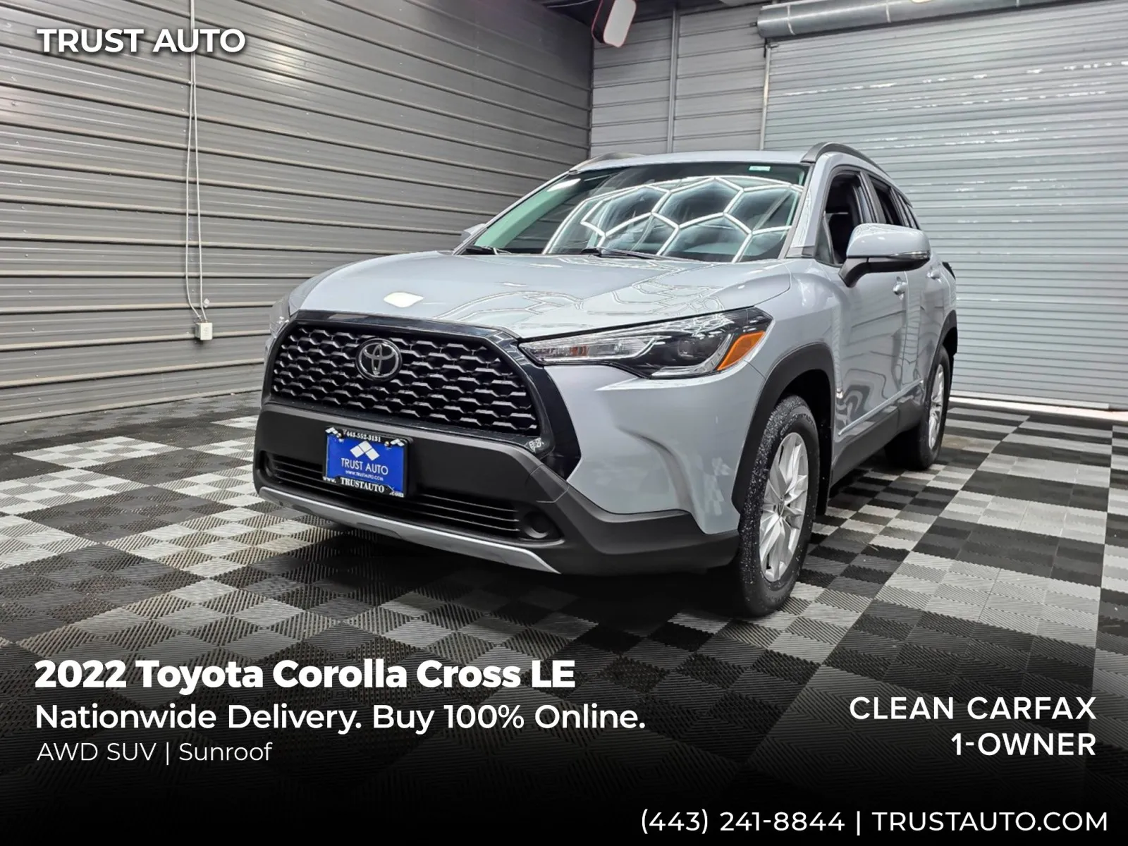 Silver 2022 Toyota Corolla Cross LE AWD SUV for sale in Sykesville, MD