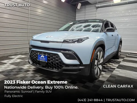 Blue 2023 Fisker Ocean Extreme AWD Electric SUV for sale in Sykesville, MD