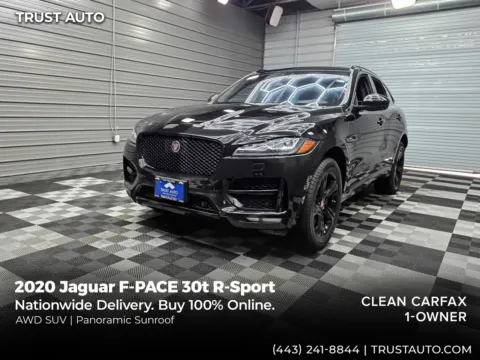 Black 2020 Jaguar F-PACE 30t R-Sport AWD SUV for sale in Sykesville, MD