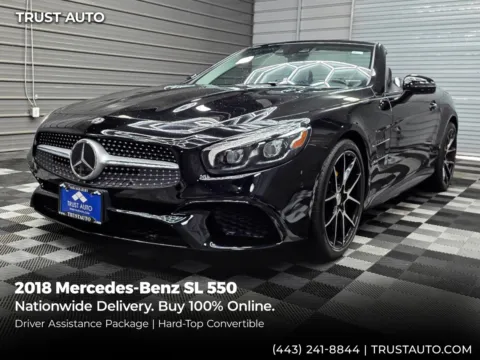 Black 2018 Mercedes-Benz SL 550 Hard-Top Convertible w/Driver Assistance Pkg for sale in Sykesville, MD