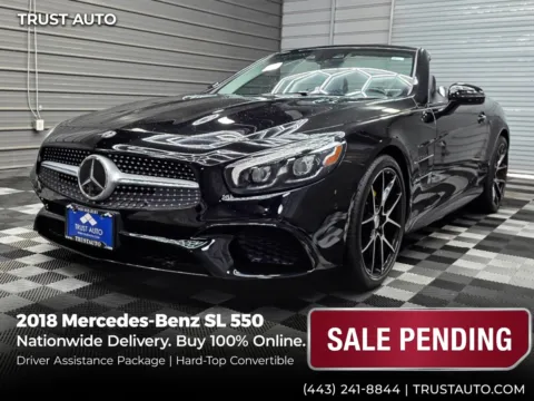 Black 2018 Mercedes-Benz SL 550 Hard-Top Convertible w/Driver Assistance Pkg for sale in Sykesville, MD