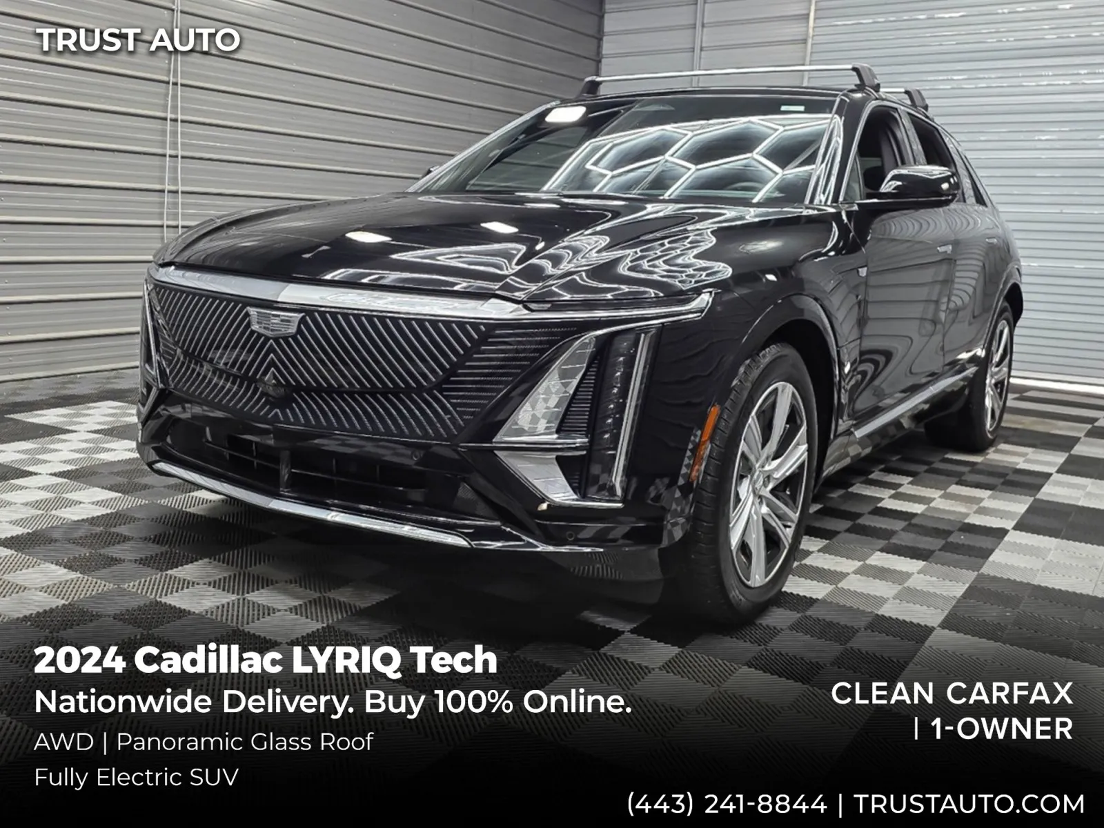Black 2024 Cadillac LYRIQ Tech AWD Electric SUV for sale in Sykesville, MD