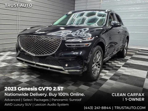 Black 2023 Genesis GV70 2.5T AWD Luxury SUV w/Advanced Pkg for sale in Sykesville, MD