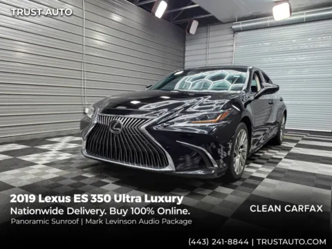 Black 2019 Lexus ES 350 Ultra Luxury Sedan w/Navigation/Mark Levinson Audio Pkg for sale in Sykesville, MD