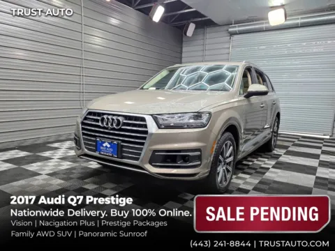 White 2017 Audi Q7 3.0 TFSI 3.0 TFSI Quattro Prestige AWD 7-Pass SUV w/Vision/Navigation Plu for sale in Sykesville, MD